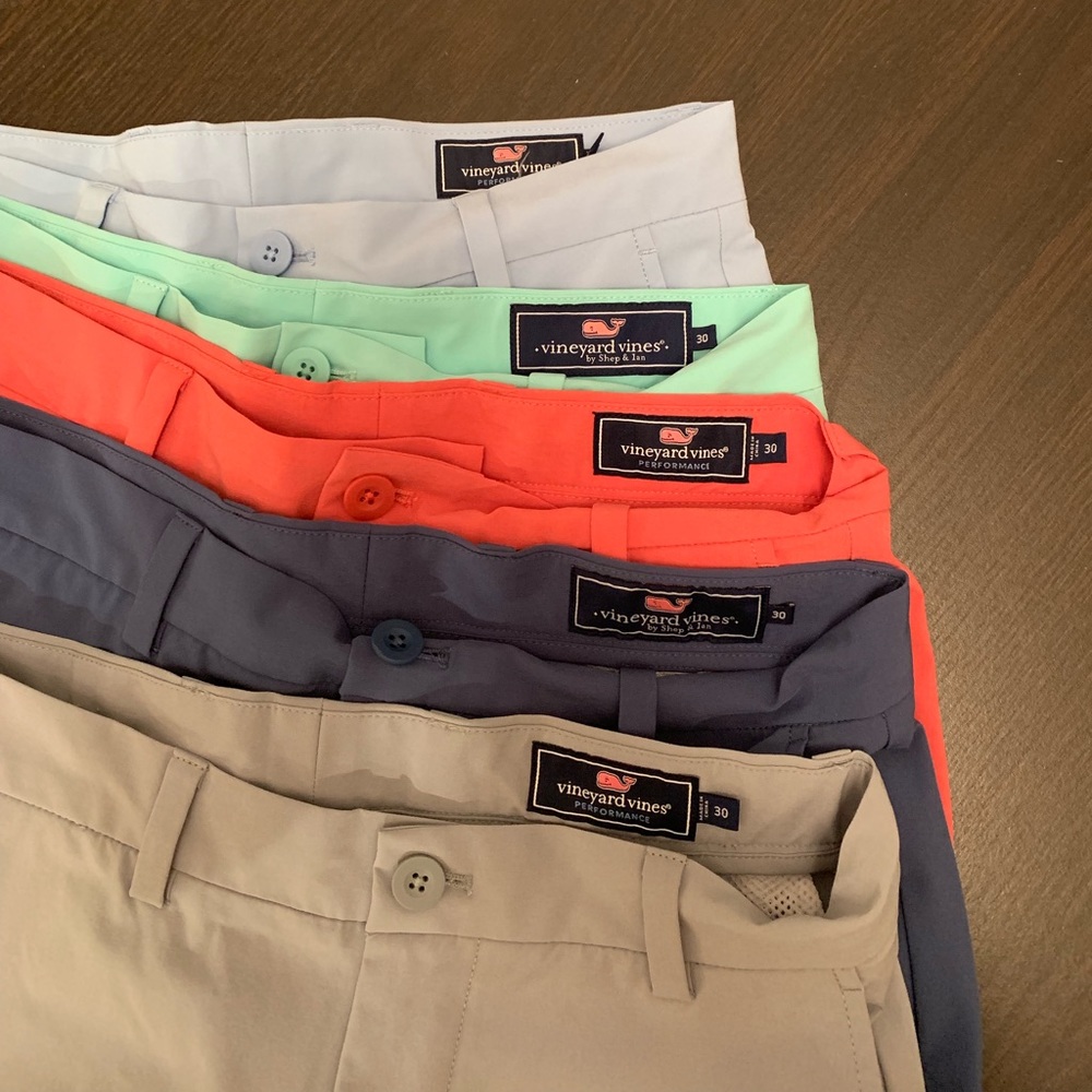 Lot of 5 Vineyard Vines Performance Shorts 30